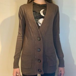 Mossimo Supply Co. Brown Button up Cardigan